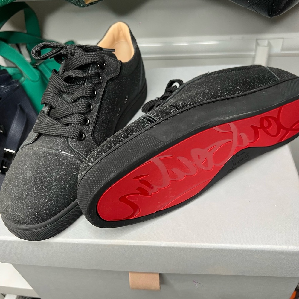 Black Sparkle Louboutin Sneakers - Never Worn